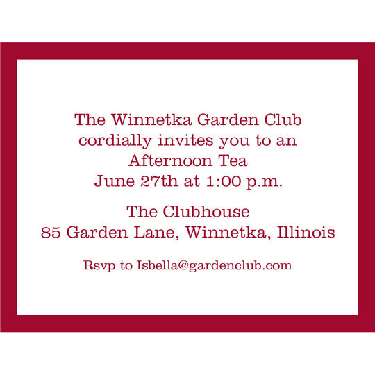 Thick Frame Small Invitations